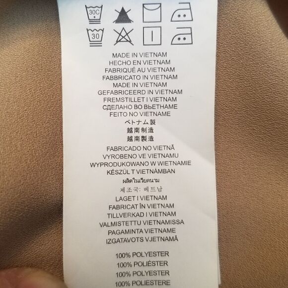 Michael Kors | Long Sleeve | Tan | Zip Front | Blouse with Pockets | NWOT | Sm - Picture 11 of 11